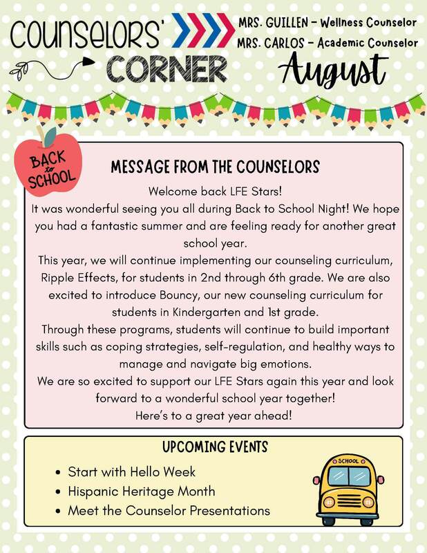 Counselors' Corner newsletter