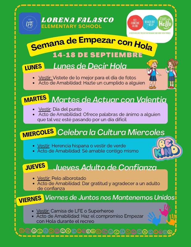 Start with Hello Week-Spanish