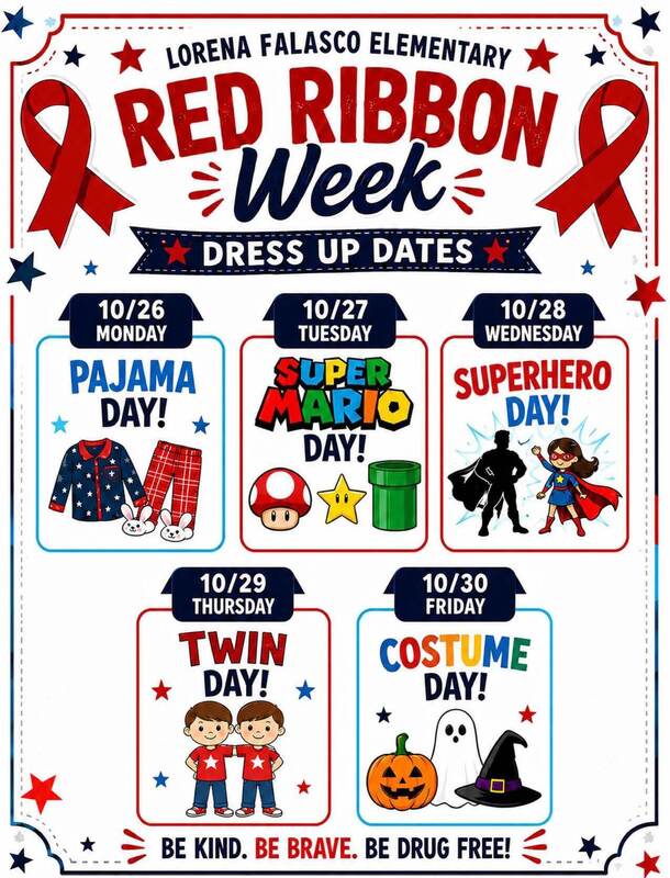 Red ribbon week dress up days: English