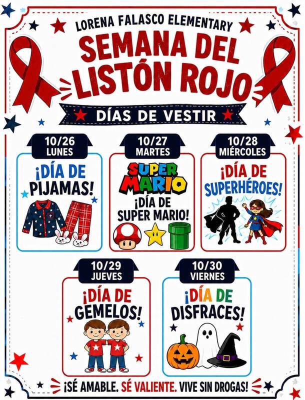 Red ribbon week dress up days: Spanish