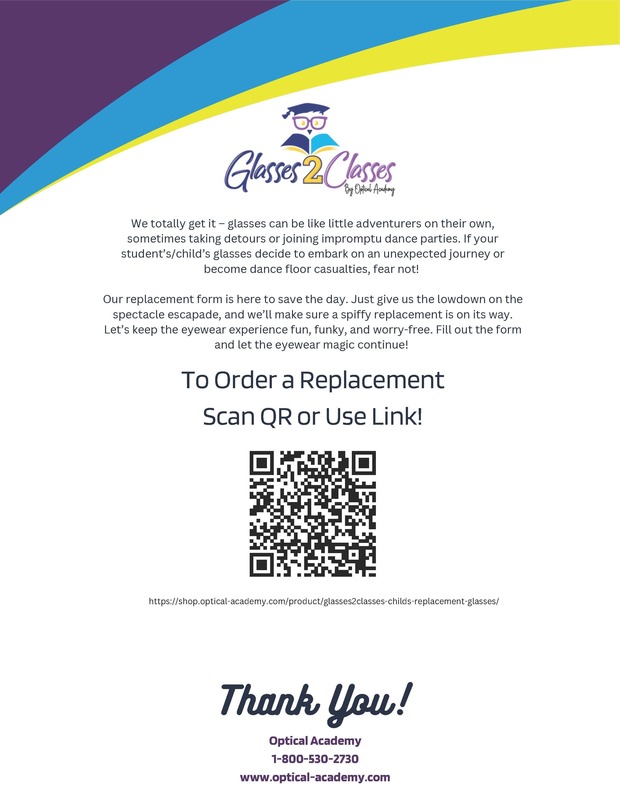 replacement glasses info