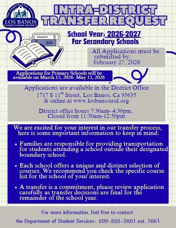 Intra-District Transfer Request for Secondary