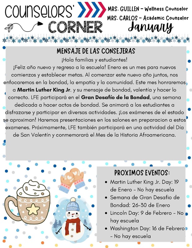 Counselor corner newsletter