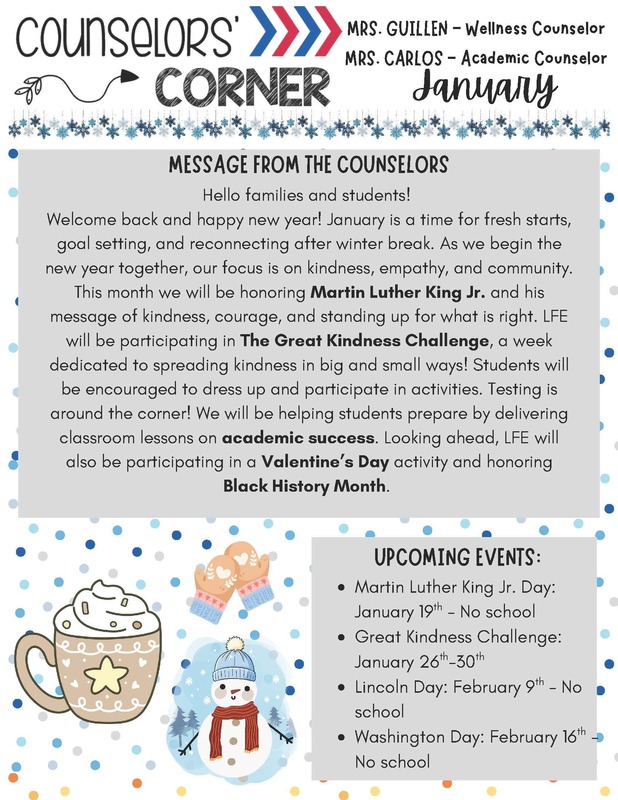 Counselor corner newsletter