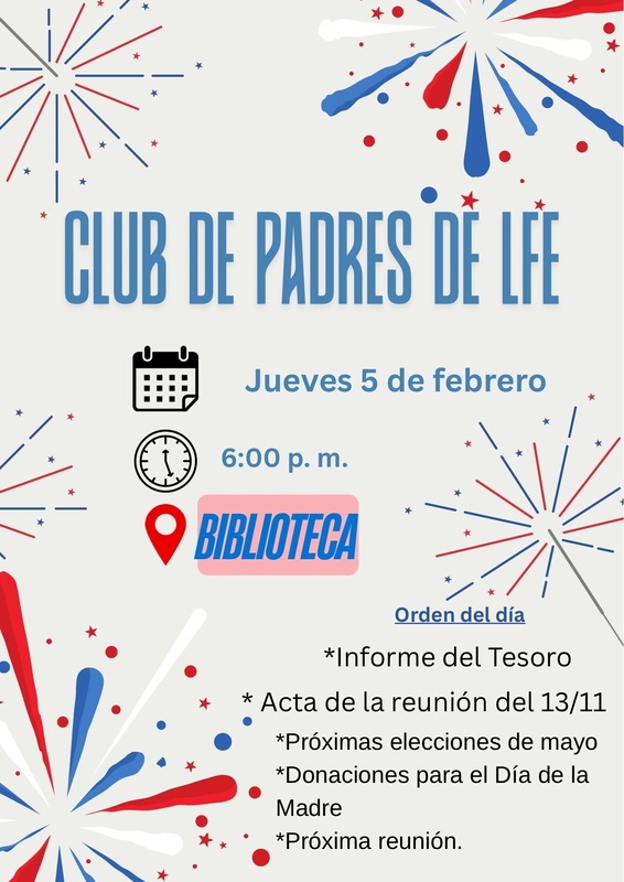 LFE Parent Club meeting-Spanish