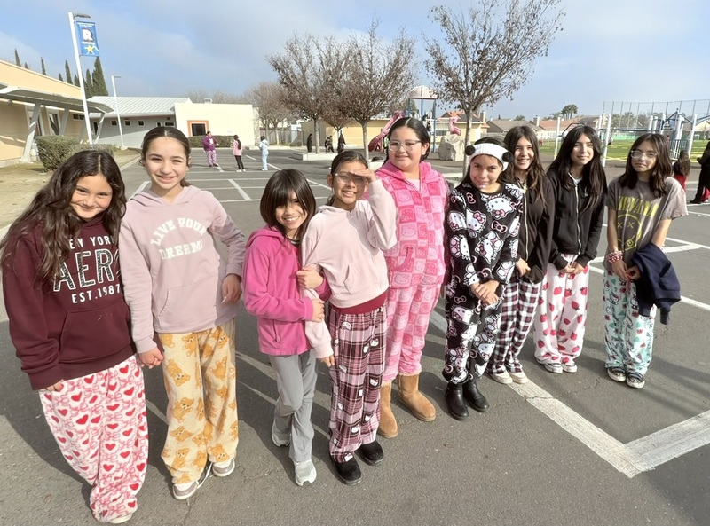 students in pjs