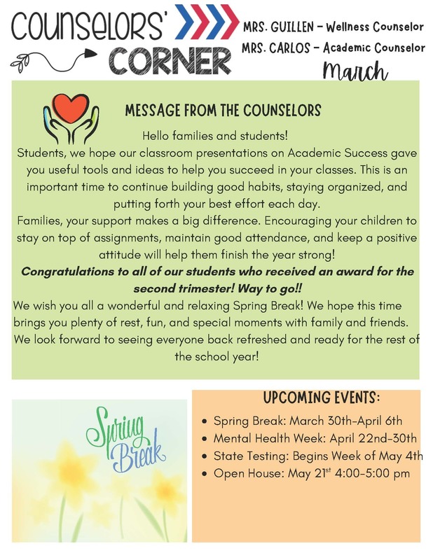 Counselors' Corner newsletter