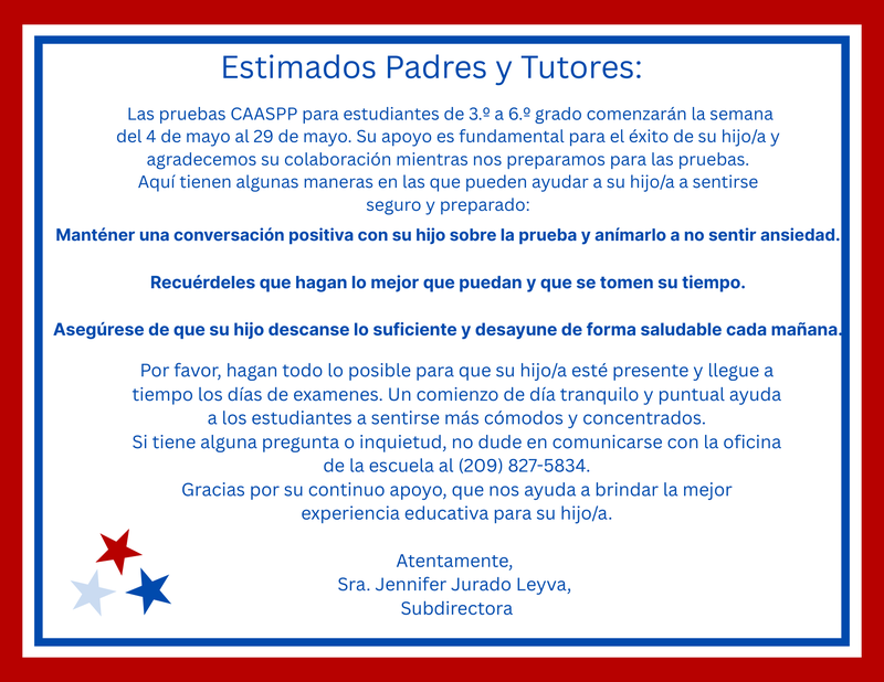 State testing info-Spanish