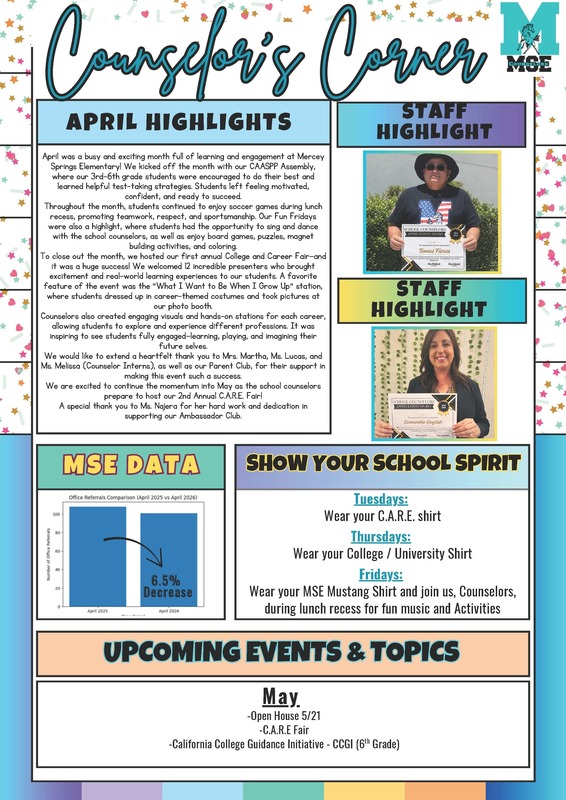 counselors corner may 2026