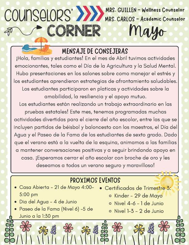 Counselors' Corner Newsletter