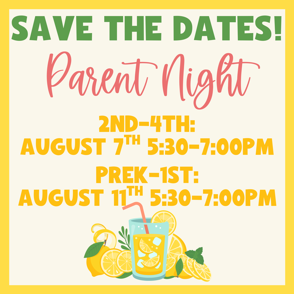 Save the Date Parent Night