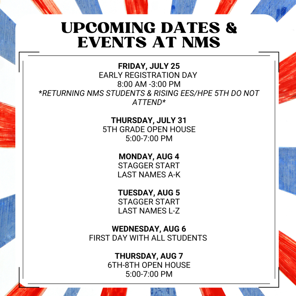 Upcoming Dates