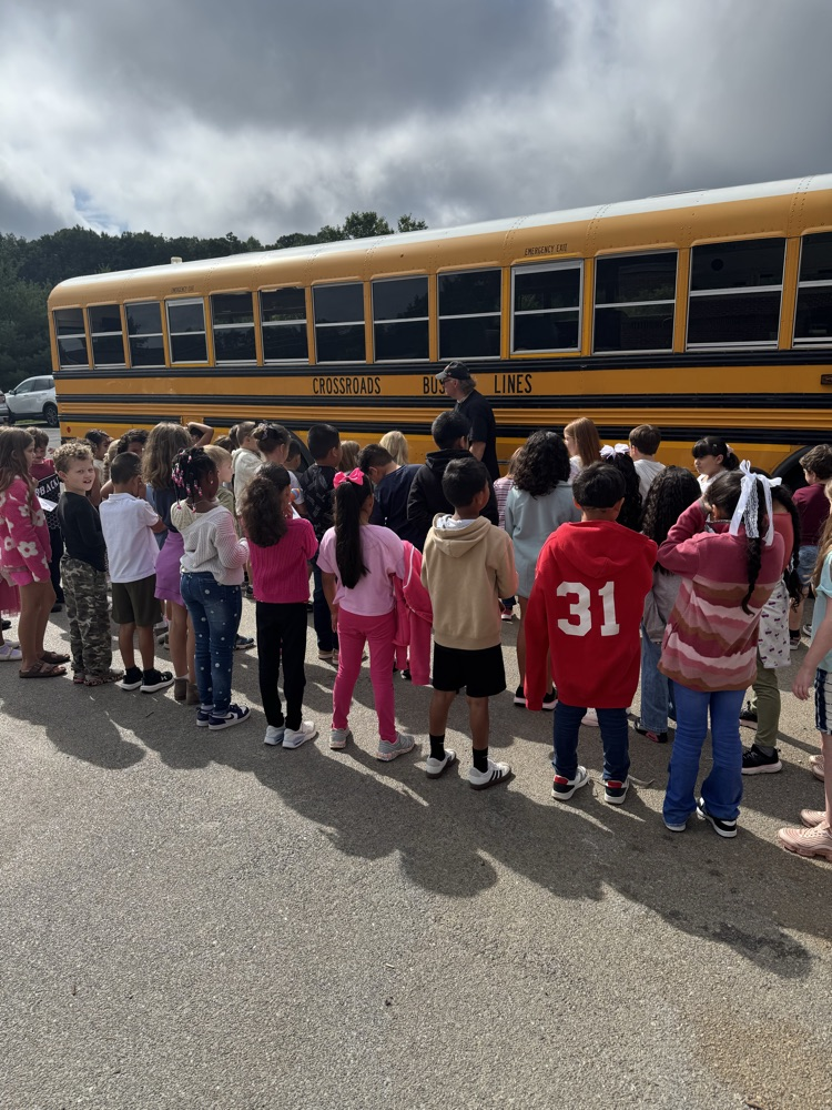 students learning about bus safety