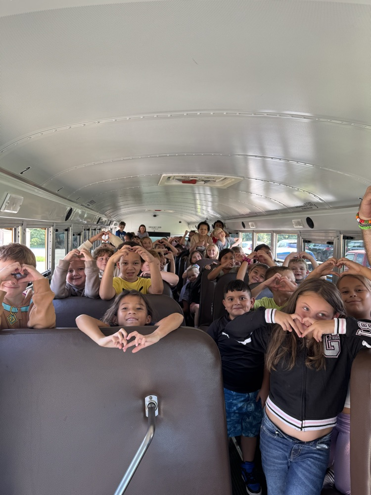 students learning about bus safety