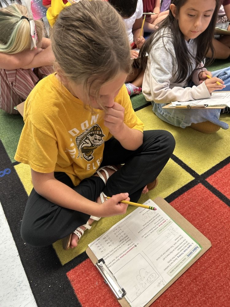 student working