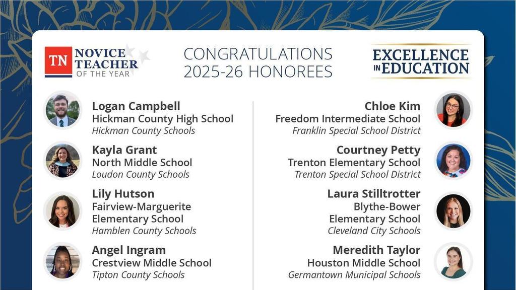 novice teachers of the year