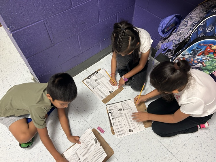 students working on math