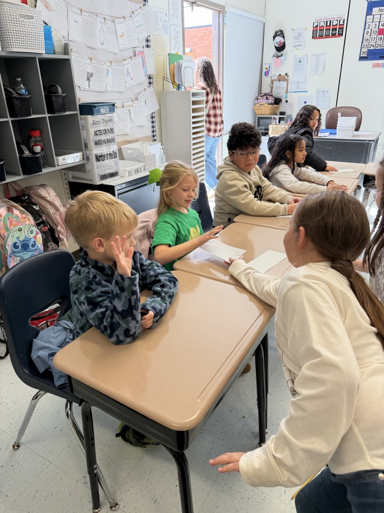 students delivering letters