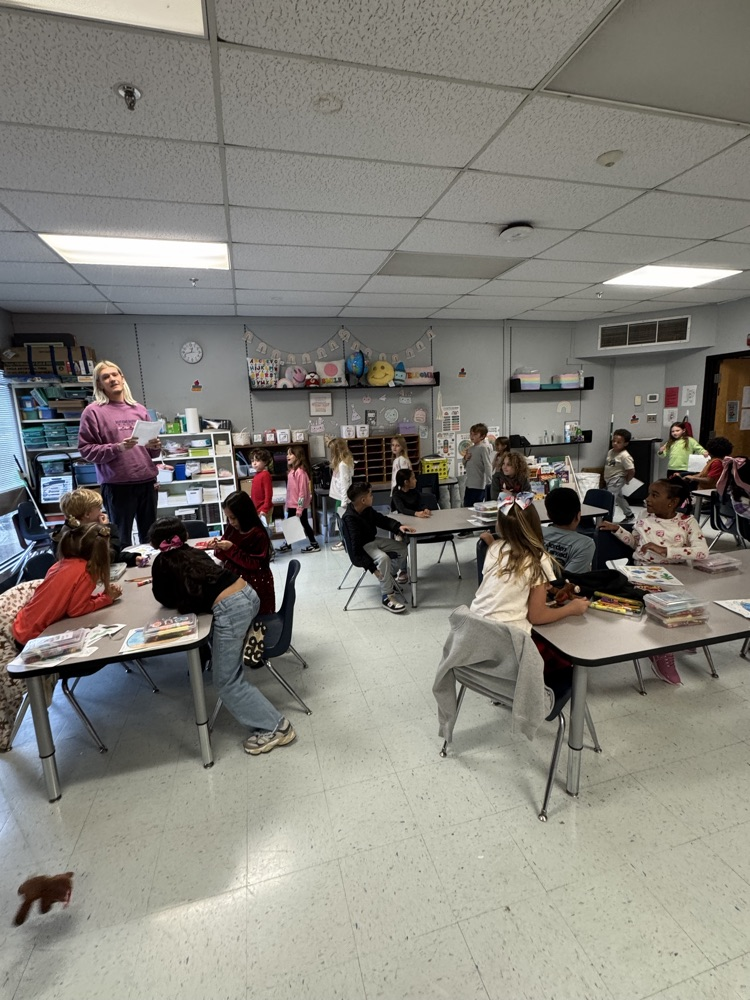 students getting ready to deliver letters