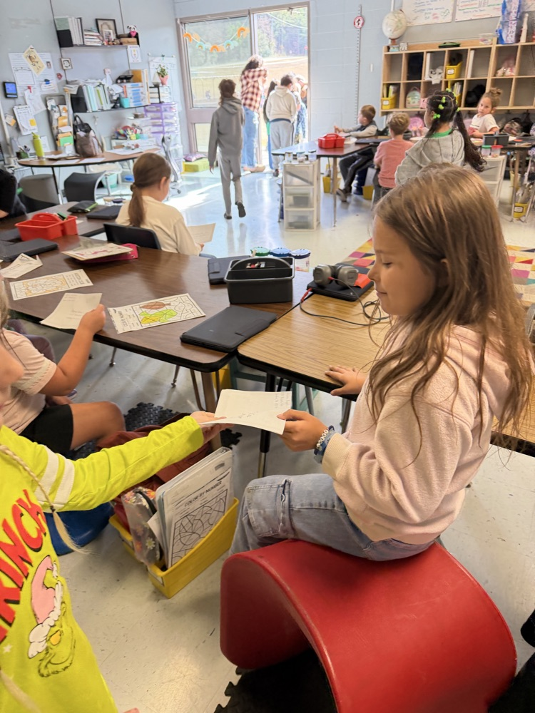 students delivering letters