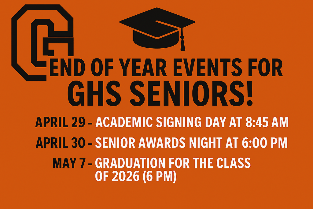 High School Senior Events for Spring 2026