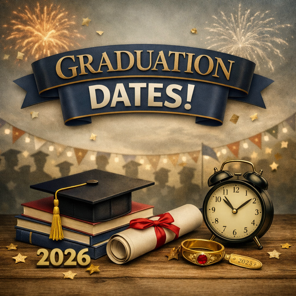 picture announcing graduation dates for Loudon County high schools