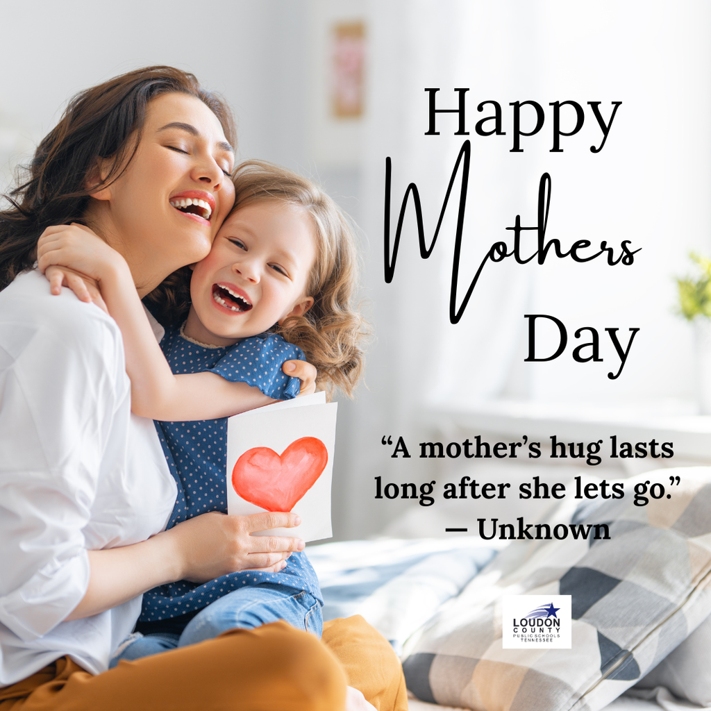 Mothers Day photo with mom hugging a child