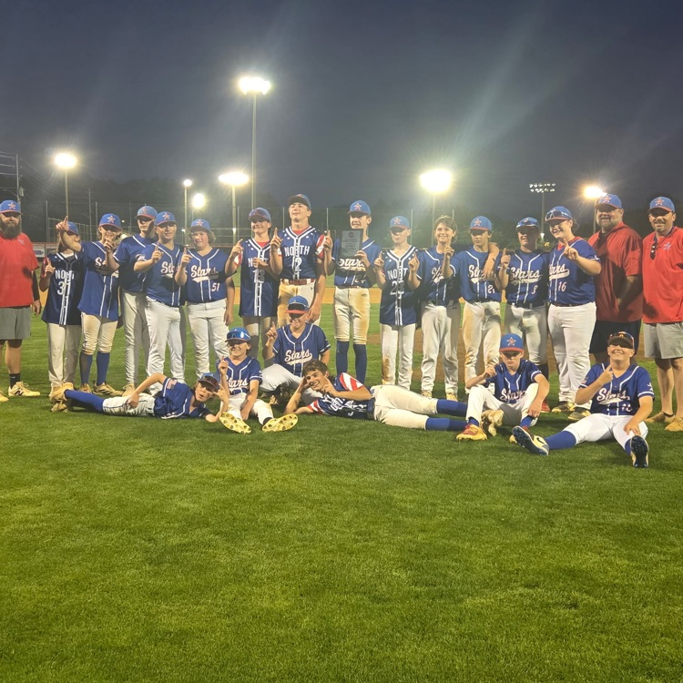 North Middle School district championship winner for baseball