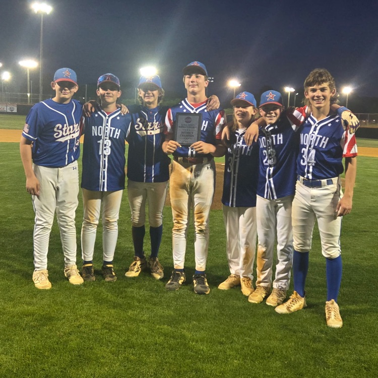 North Middle School district championship winner for baseball