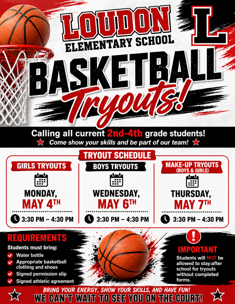 English flyer for basketball tryouts