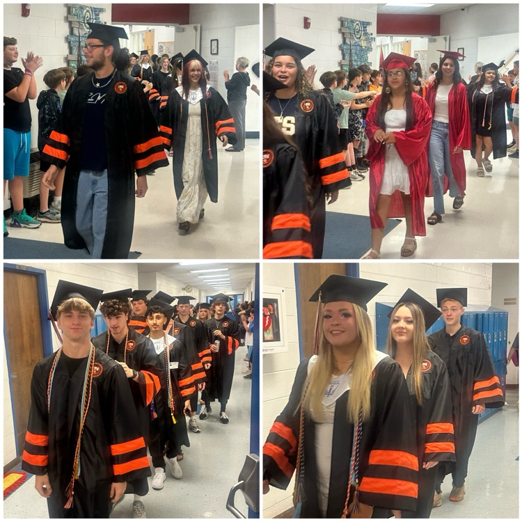 Legacy walk with high school and college graduating seniors