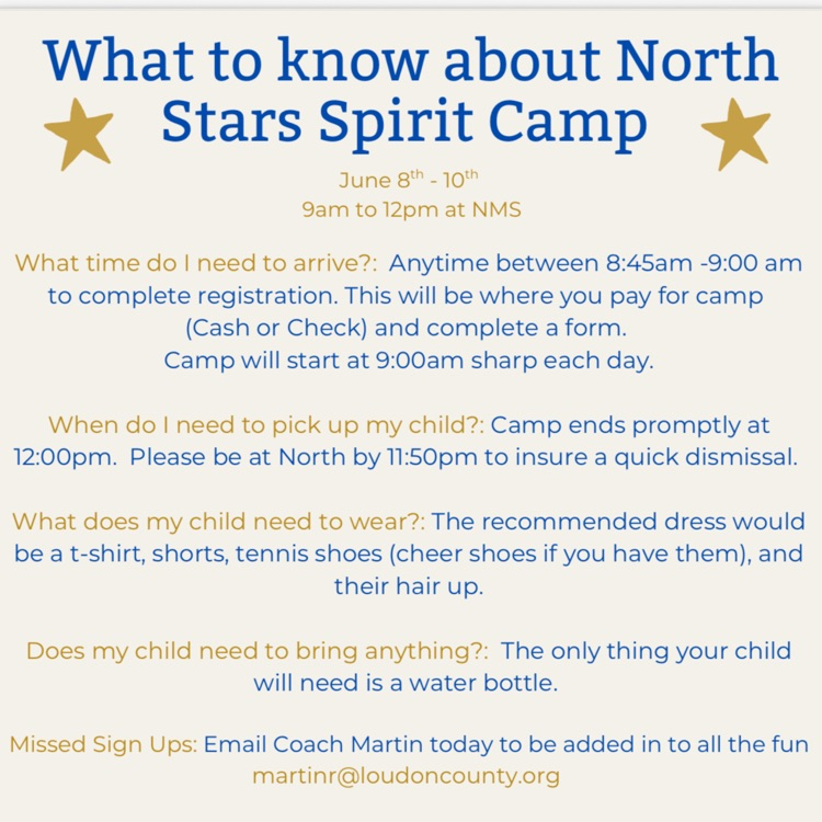 Little stars cheer camp
