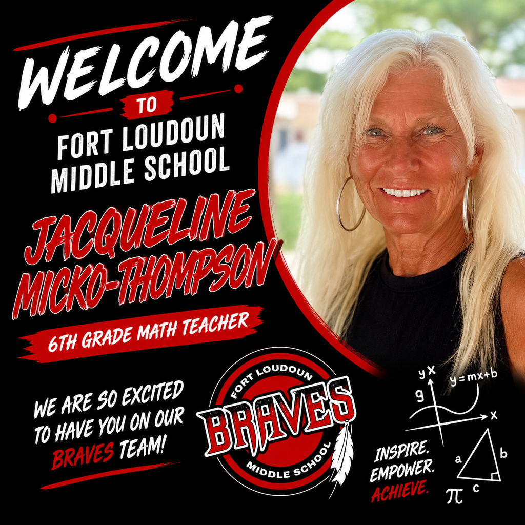 An image featuring a woman with blonde hair and a black top welcoming Jacqueline Micko-Thompson, a 6th grade math teacher.