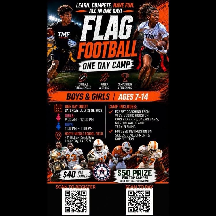 flag football camp at NMS