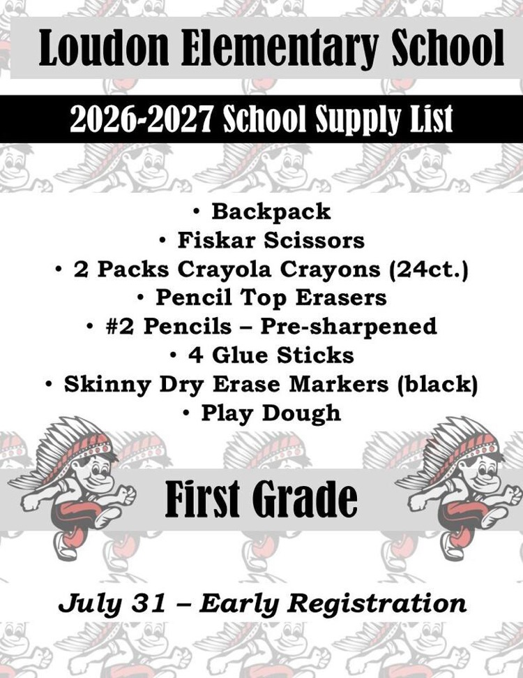 First grade supply list