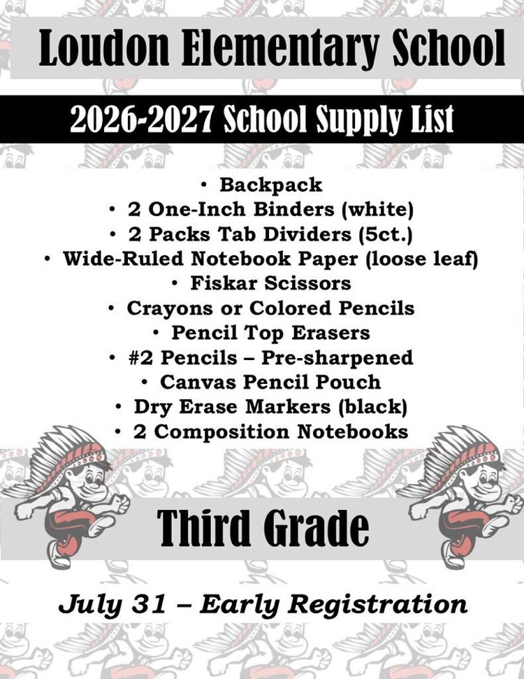 Third grade supply list
