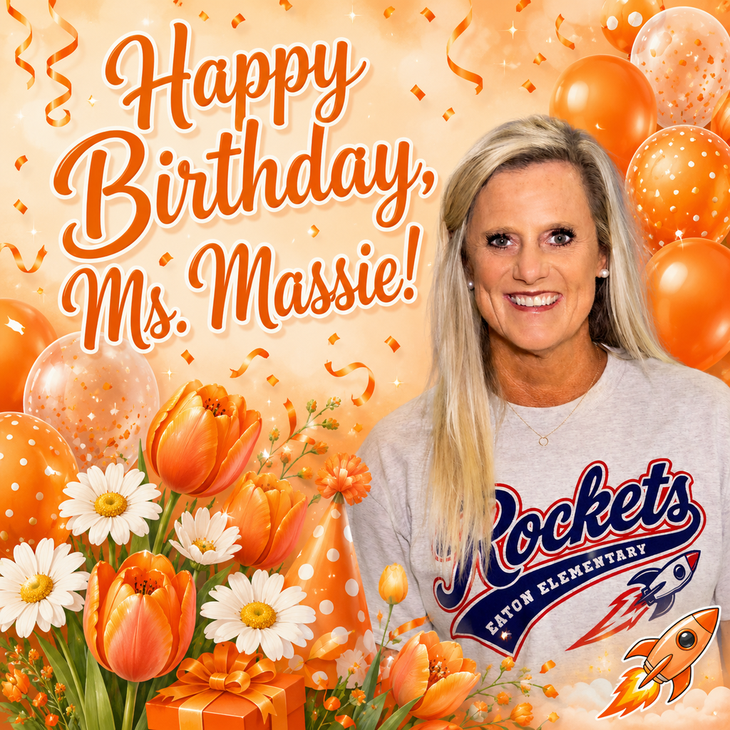 A woman in a gray shirt, "Rockets" on it, smiles in front of orange balloons and flowers.