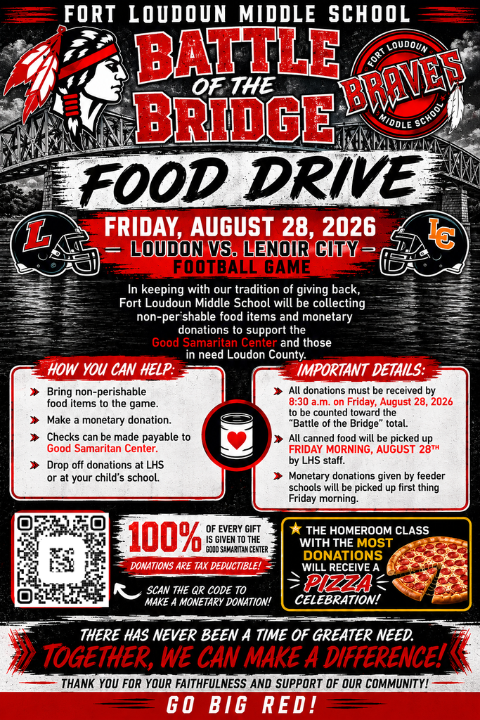 battle of the bridge food drive flyer
