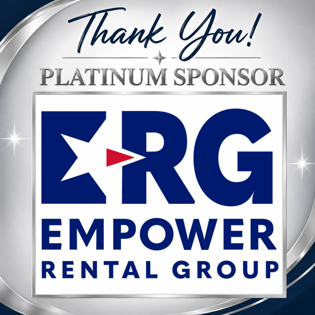 A logo for ORG EMPOWER RENTAL GROUP displays, with "PLATINUM SPONSOR" above and "Thank You!" below.