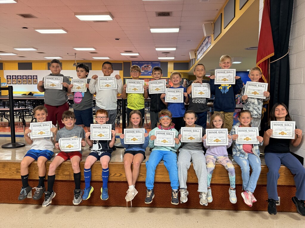 3rd grade gold honor roll