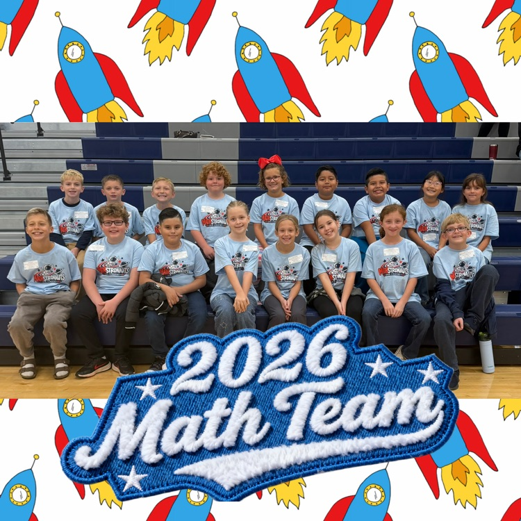 A group of children in matching shirts pose for a photo on a blue bench.