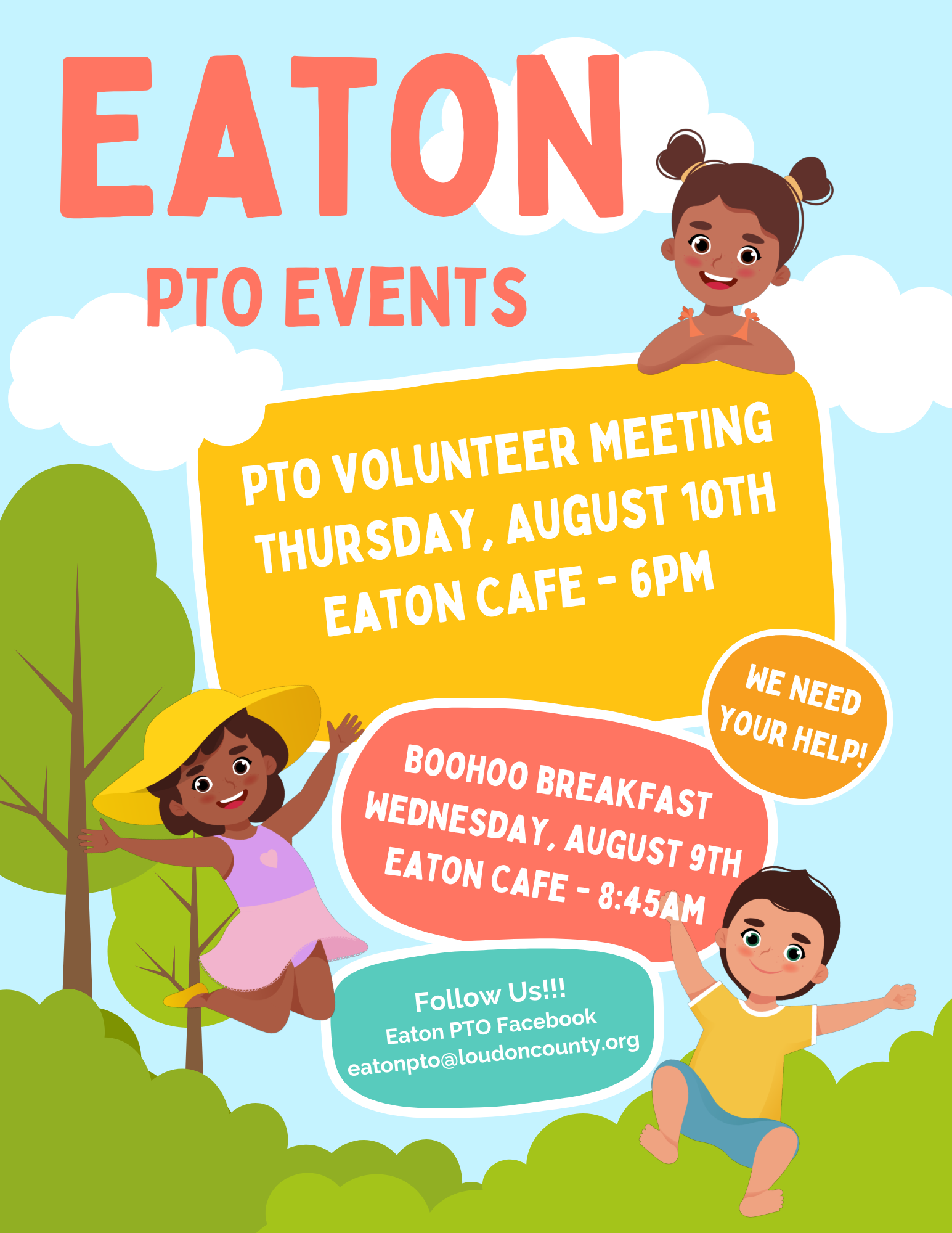 PTO August Events | Eaton Elementary School