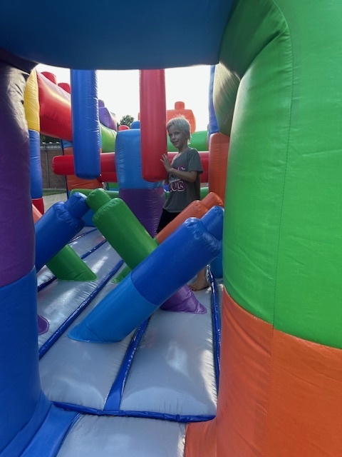 Students and families at back to school event