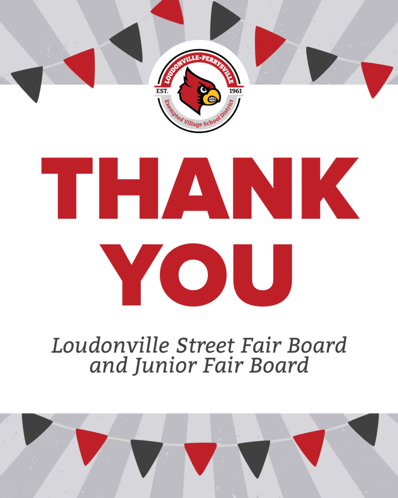 Thank you Loudonville Street Fair Board and Junior Fair Board