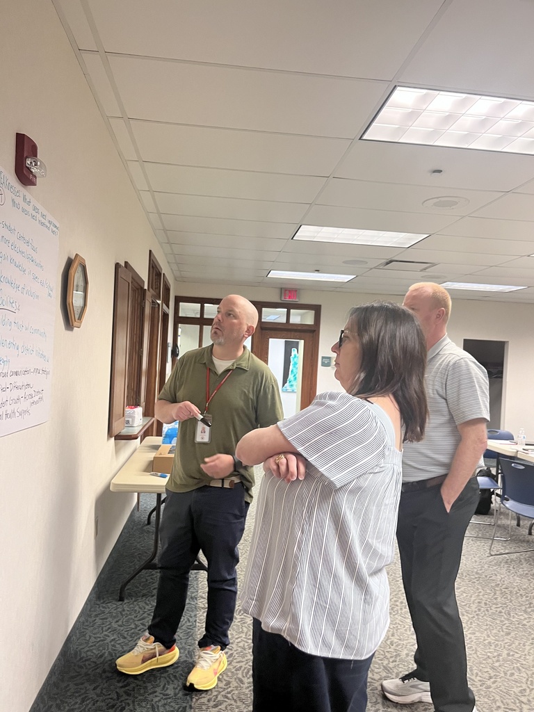 Staff members working in groups