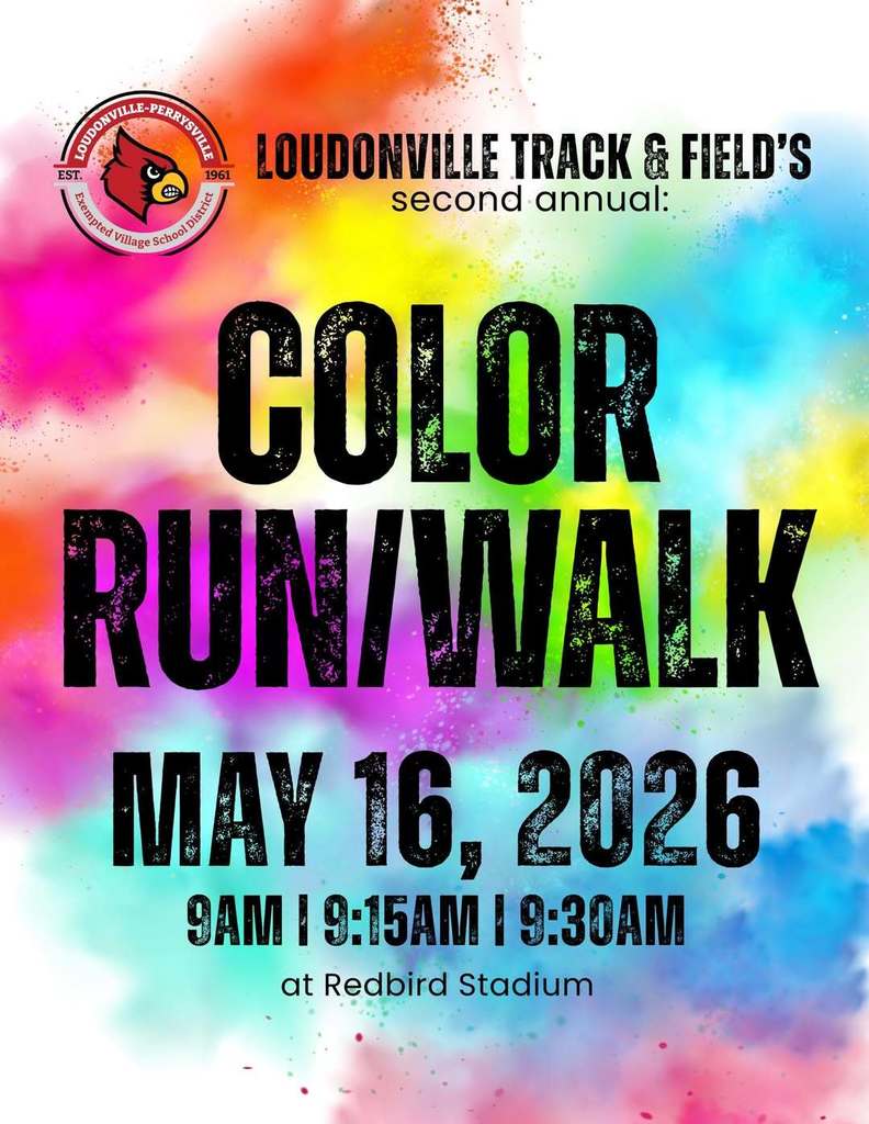 color run/walk, May 16, 2026 at the Redbird Stadium at 9 a.m.