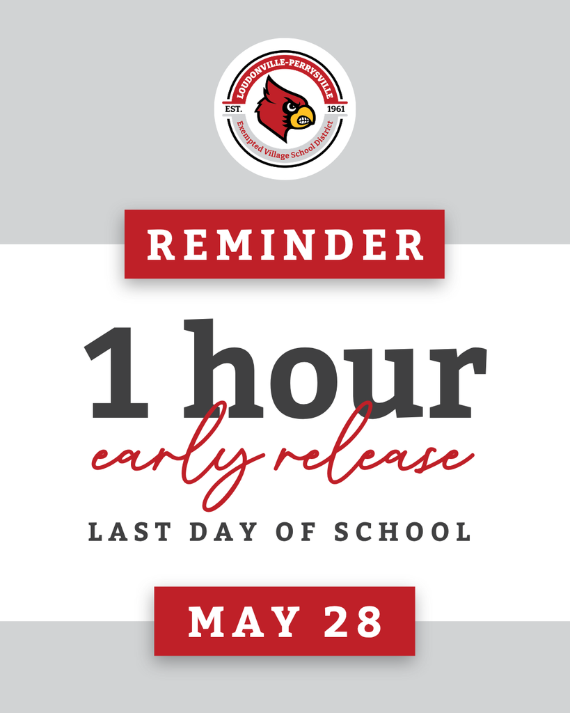 1 hour early release on May 28