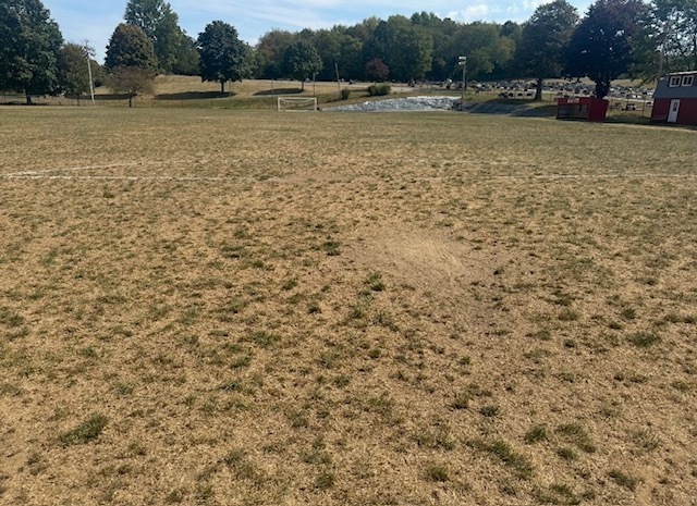 Before the soccer field was returfed 