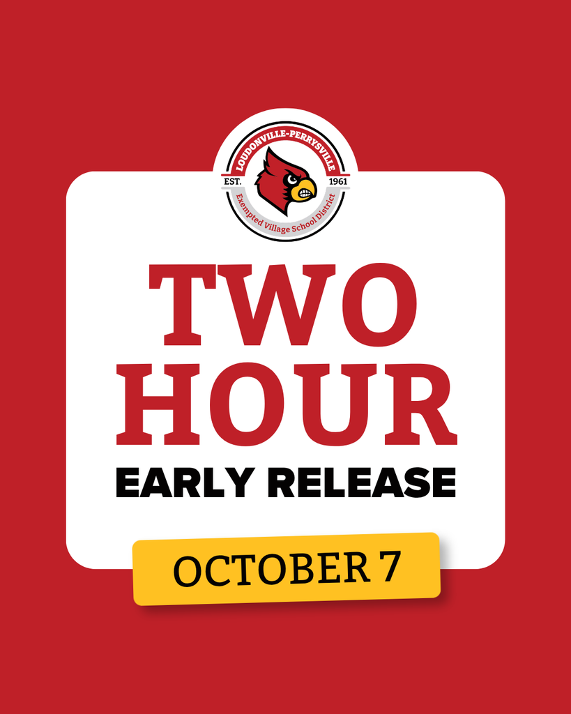 Graphic stating there is a two-hour early release on October 7. 