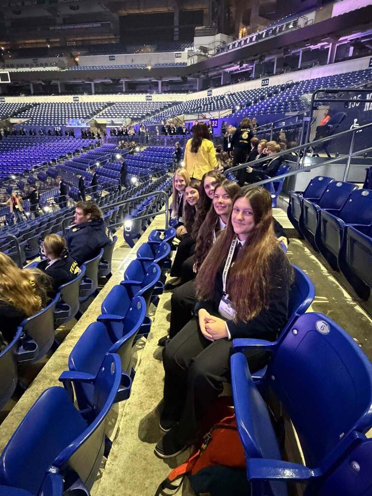 Photo of the students in the convention center audience.